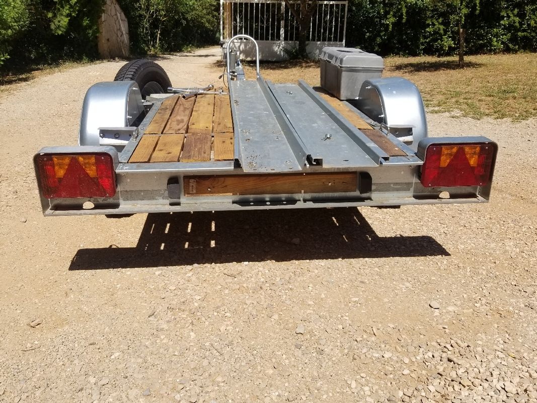 Remorque porte moto basculante 2