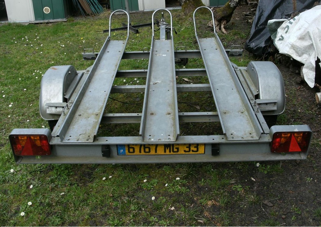 Remorque porte motos 3 rails 2