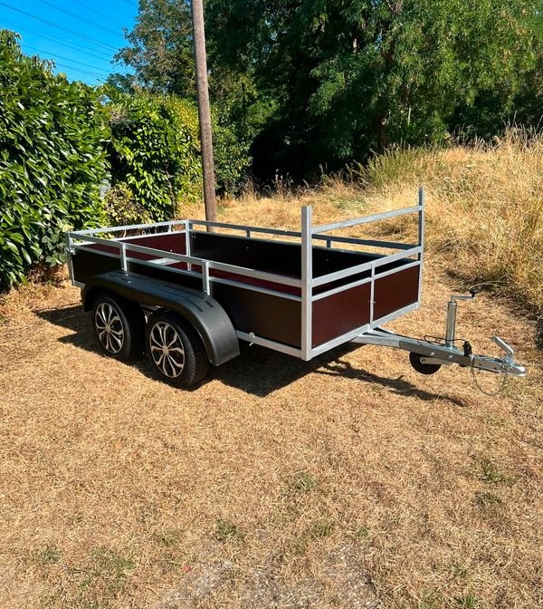 Remorque double essieux bois 500kg 2