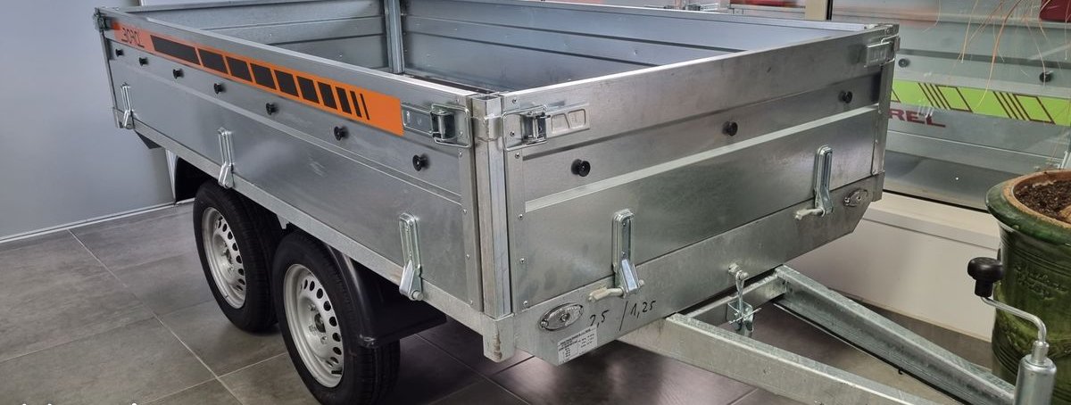 Remorque plateau 250x150 double essieu ptac 500kg 3