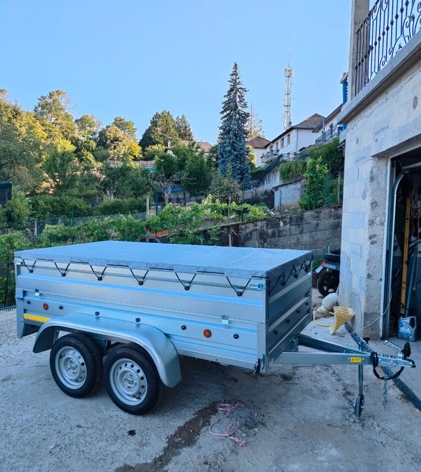 Remorque double essieux neuve 256x134x65 2