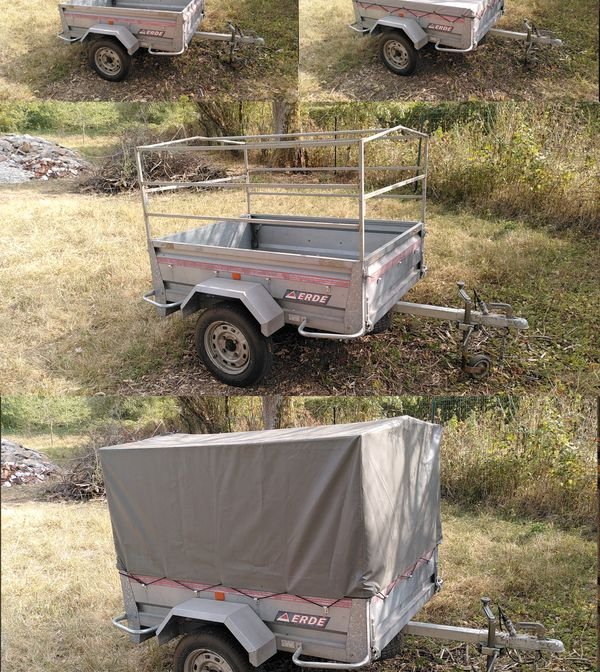 Remorque avec 2 baches 2