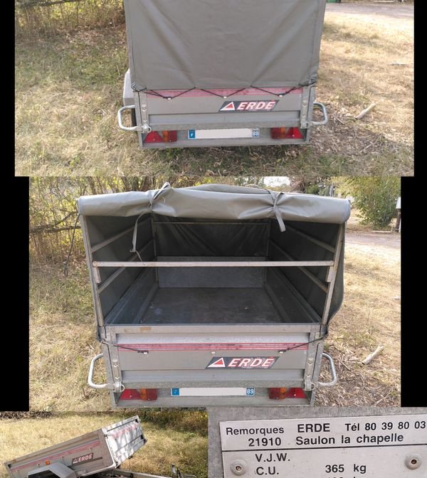 Remorque avec 2 baches 3