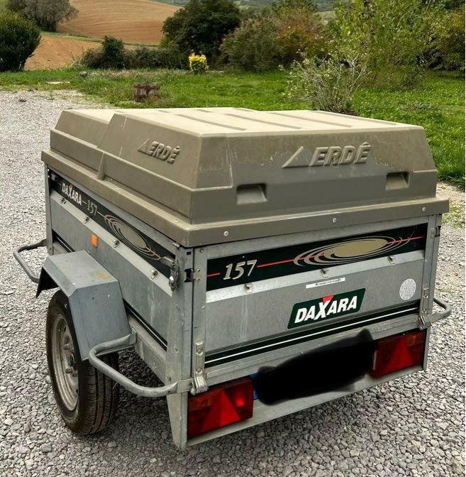 Remorque DAXARA 157 basculante avec capot rigide ERDÉ