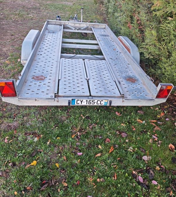 Remorque porte voitures double essieux 3