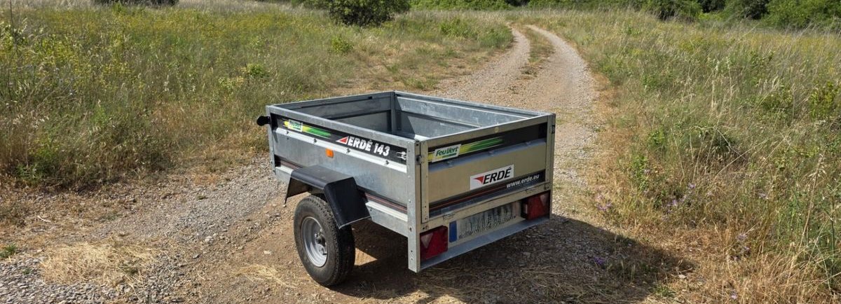 Remorque ERDE basculante avec roue de secours
