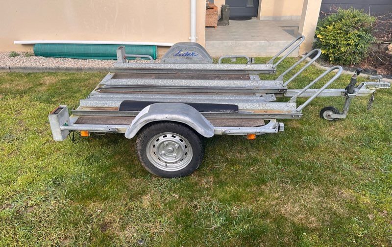 Remorque porte moto trois rails 750kg avec carte grise 3