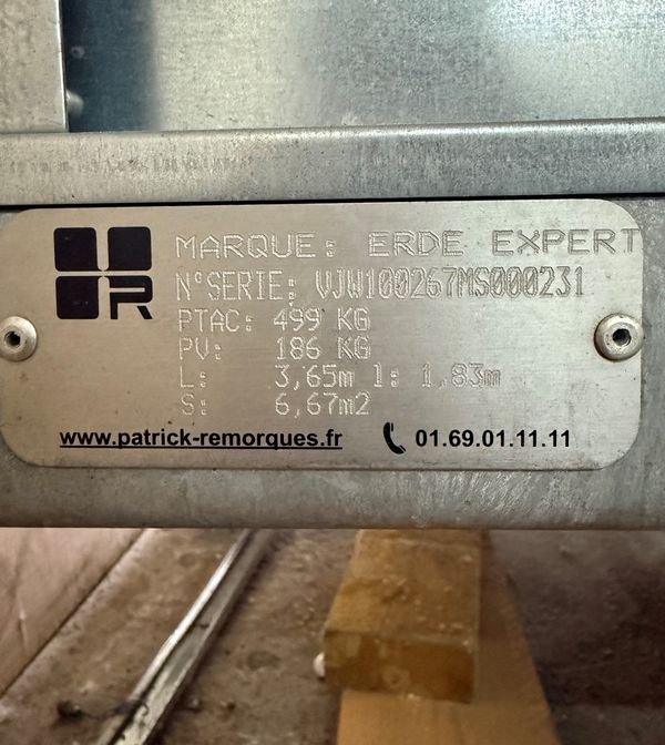 Remorque EXPERT UNI 251 EX GALVA 3