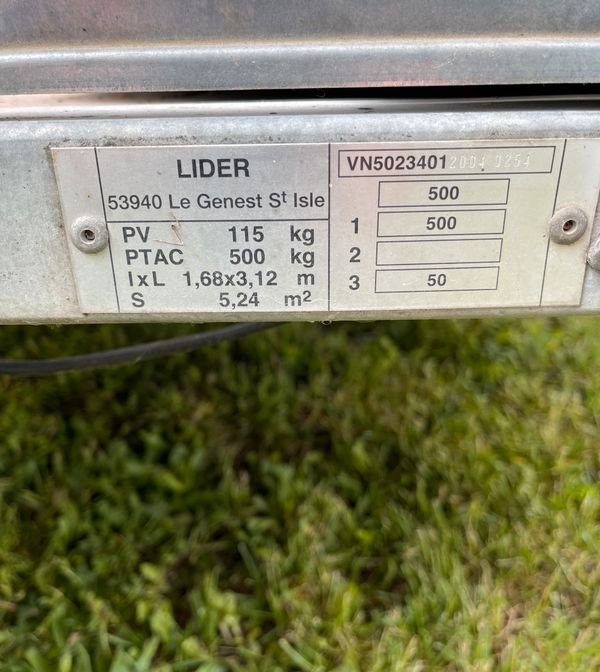 Remorque multifonction homologuée permis B 3