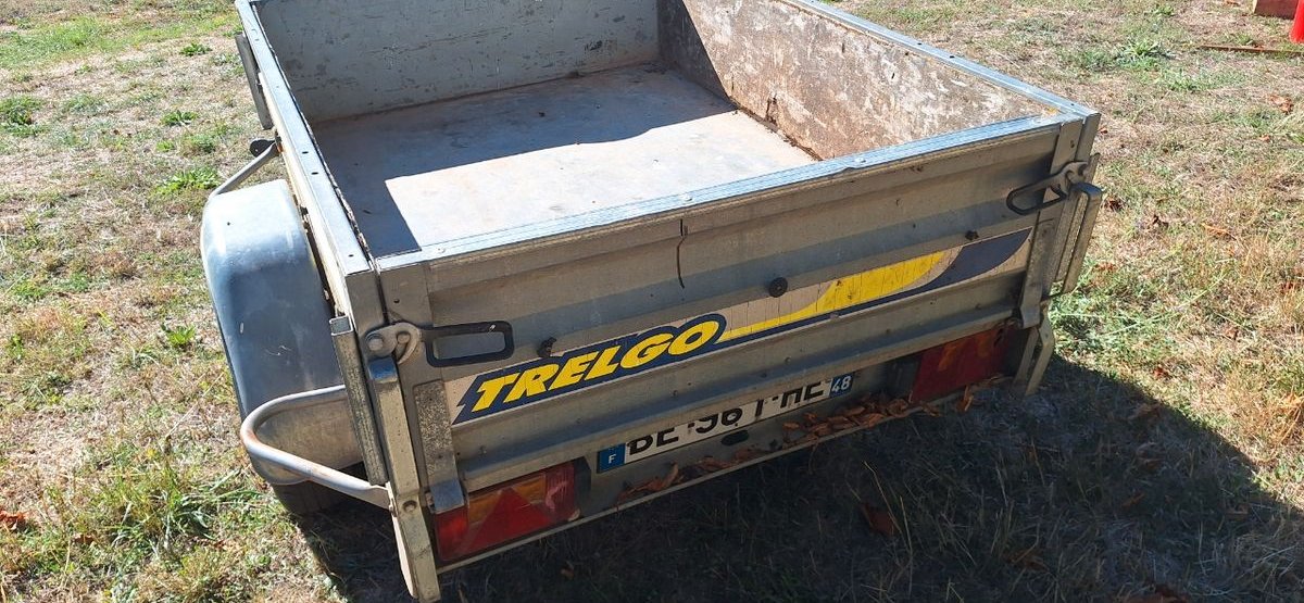 Remorque bagagère TRELGO galvanisée avec roue de secours 3