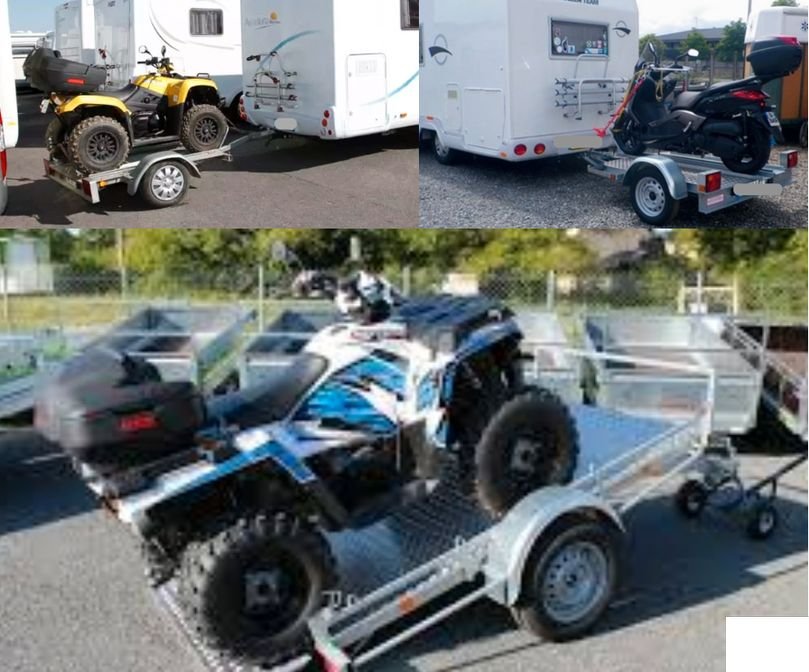 Remorque pour quad, tondeuse, moto, etc