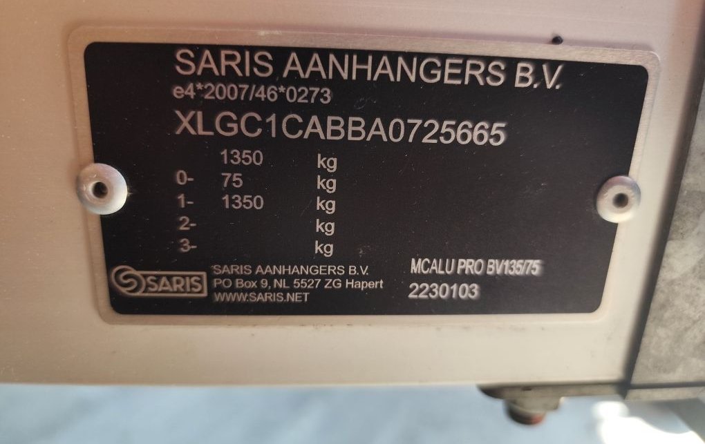 Remorque saris mcalu pro 3