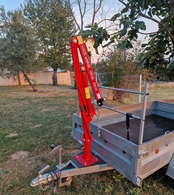 Remorque 500 KG + Grue