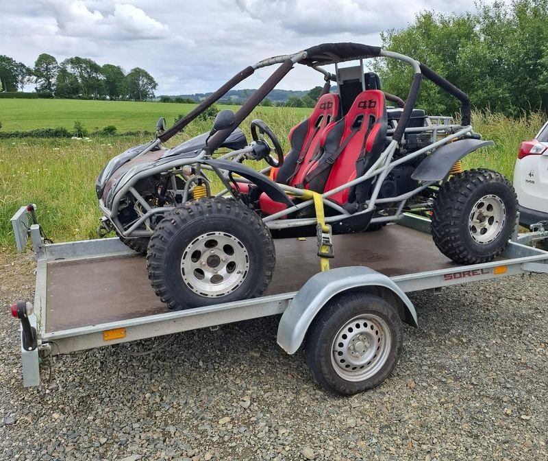 Remorque plateau 750 kg pour tracteur tondeuse quad buggy