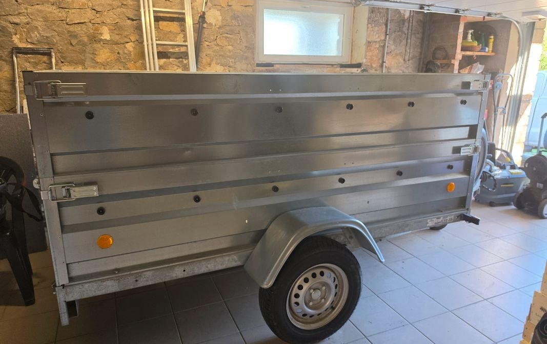 Remorque LIDER 750 kgs Basculante Freinée Doubles ridelles 2