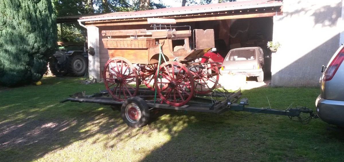 Remorque porte véhicule basculante