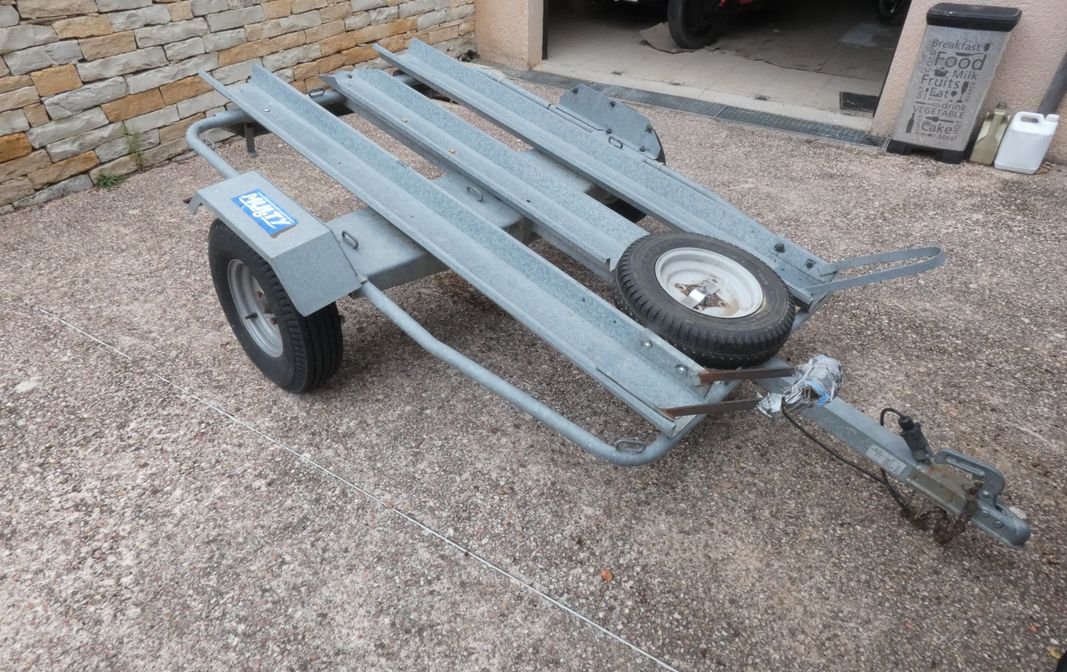 Remorque porte motos 2 rails très bon état