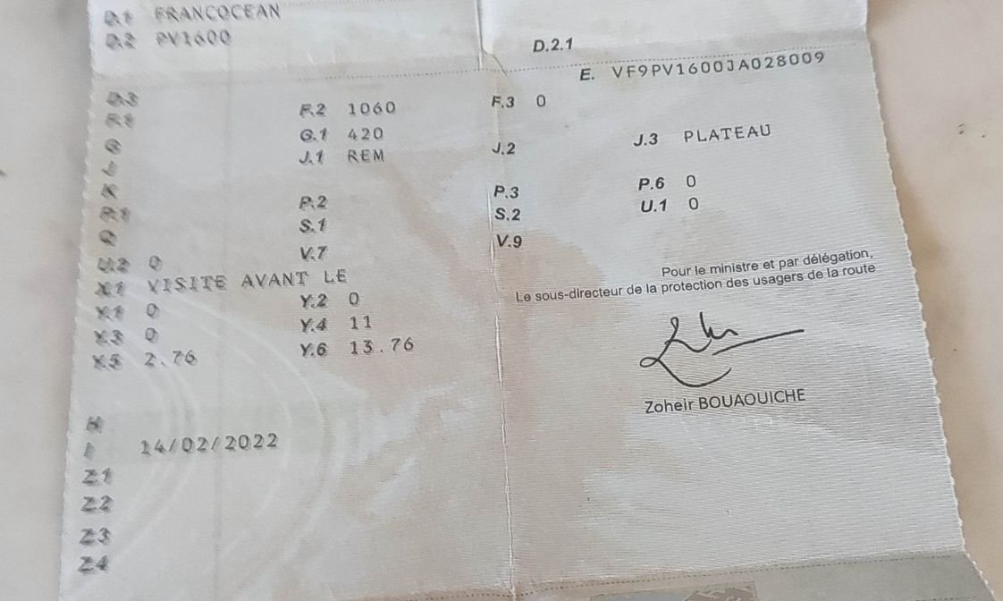 Remorque porte voiture 1.6 T 3