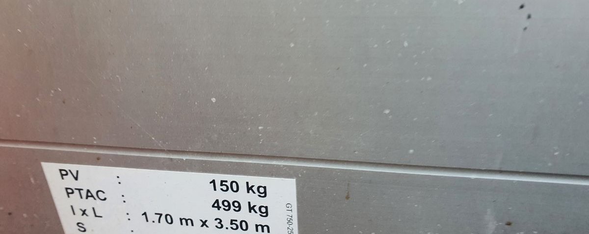 Remorque avec capot anssems aluminium 2m50 3