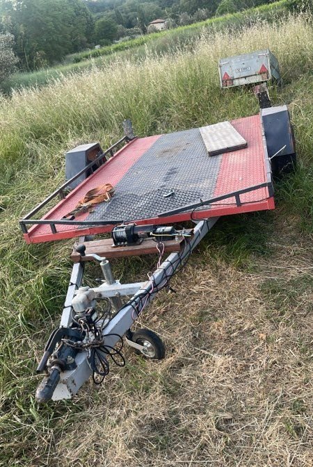 Remorque plateau porte voiture avec cg