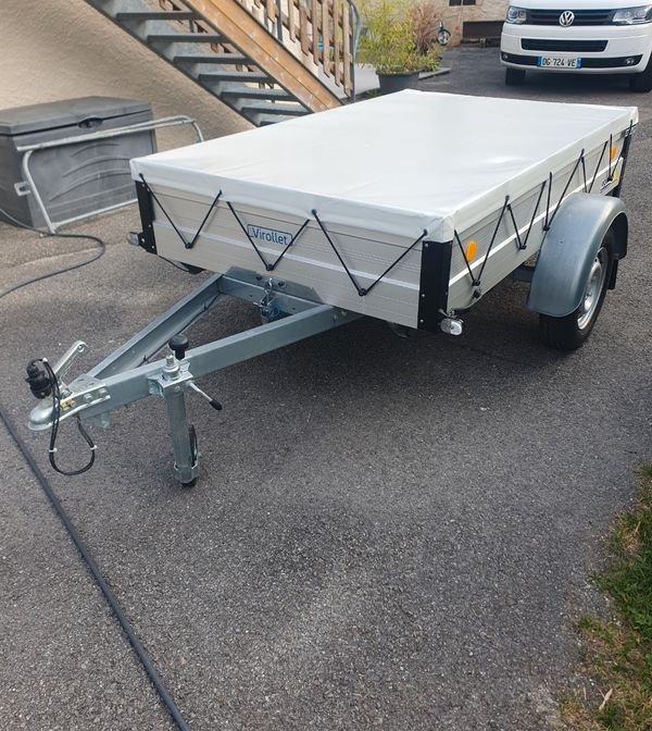 Remorque bagagere basculante alux 206x126 cm 500kg neuve 2