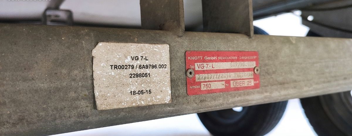 Remorque double essieux 500kg 2