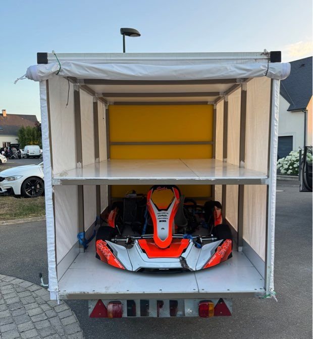 Remorque karting structure alu