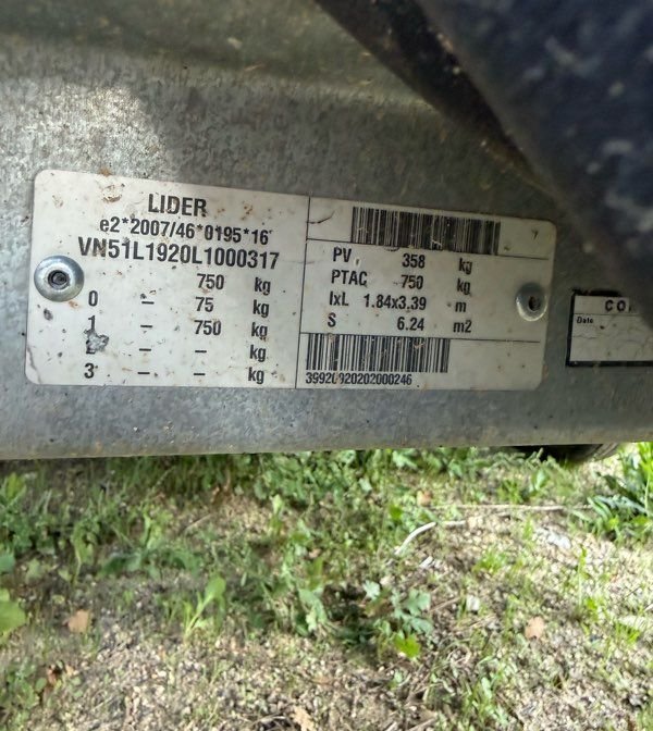 Remorque fourgon Lider 39920 3
