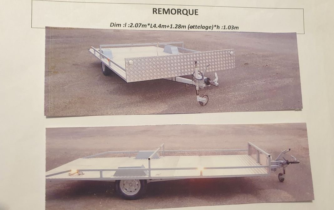 Remorque plateforme marque BCM