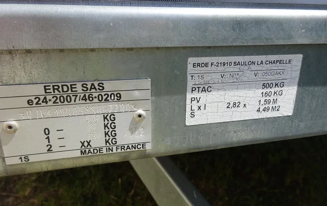 Remorque 500 kg avec bâche neuve 2