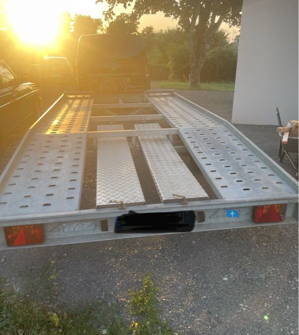 Remorque porte voiture porte engins treuil électrique treuil manuel