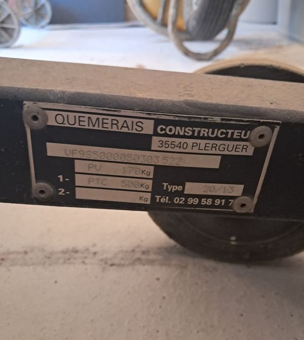 Remorque 500kg Quemerais 3