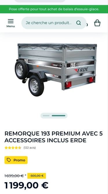 Remorque Erde 193 prenium 3