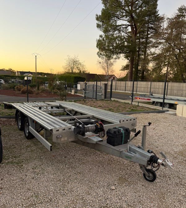 Remorque porte voiture double essieux