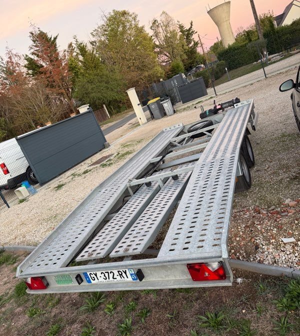 Remorque porte voiture double essieux 2
