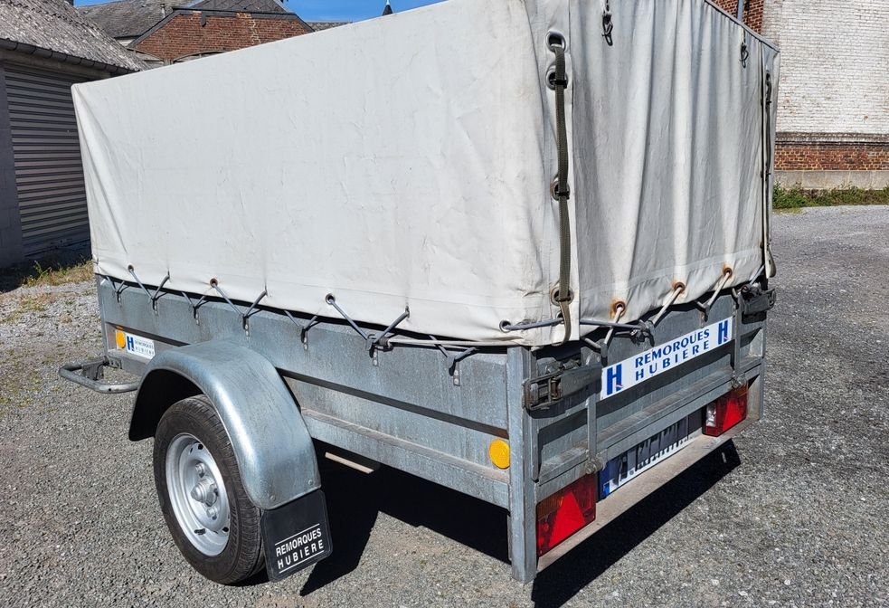 Remorque HUBIERE - 750 kgs - basculante - freinée avec bâche haute 2