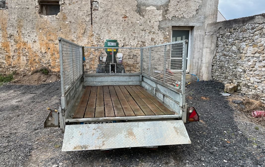 Remorque Hubiere basculante grillagée 2