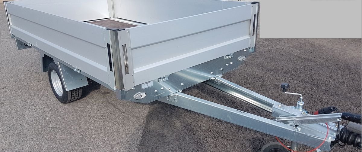 Remorque plateau ridelles aluminium simple essieu ptac 1500kg 2