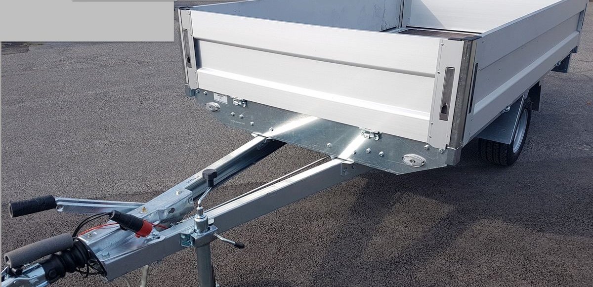 Remorque plateau ridelles aluminium simple essieu ptac 1500kg 3