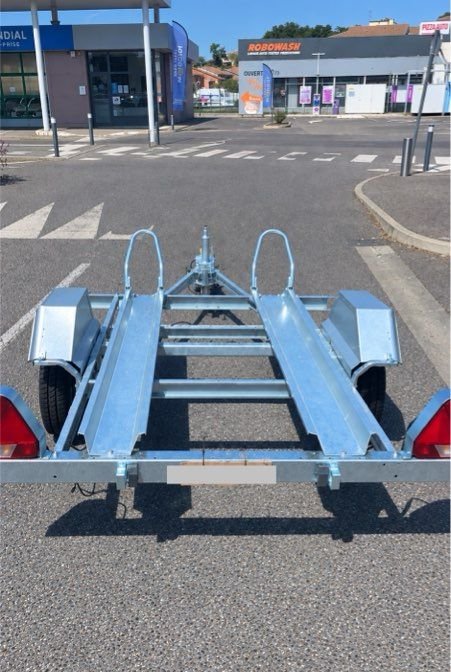 Remorque porte-motos PM2 Feu Vert neuve avec facture