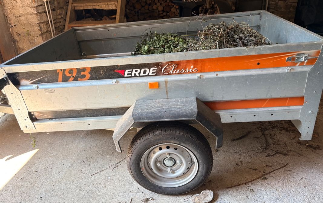 Remorque ERDE 193 Classic avec roue jockey très bon état