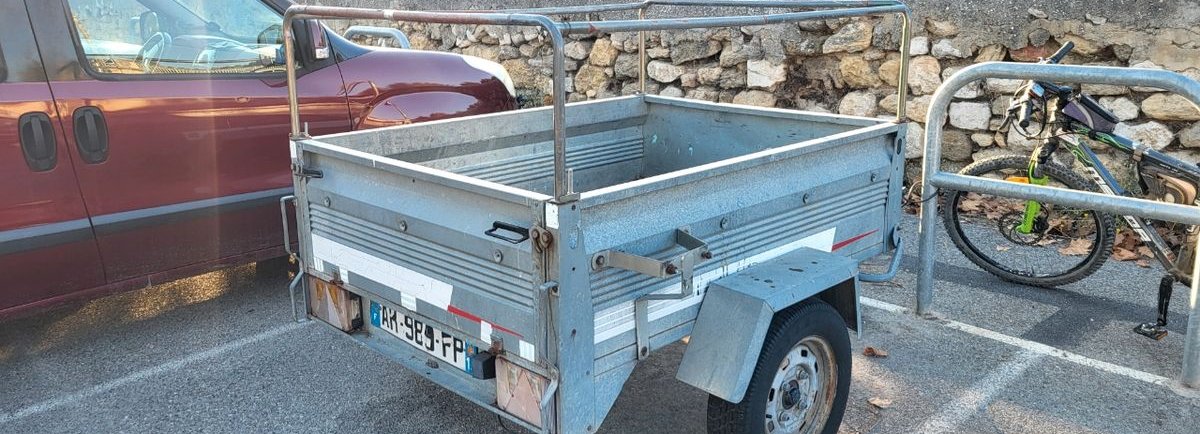 Remorque simple essieu 500kg