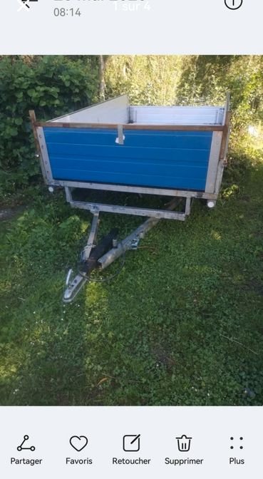 Remorque double essieux 3mx1,50m