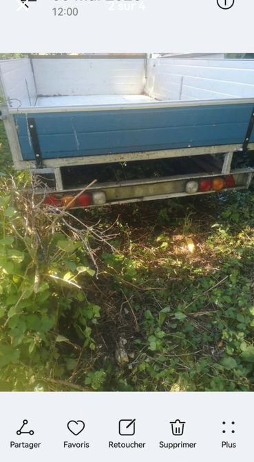 Remorque double essieux 3mx1,50m 2