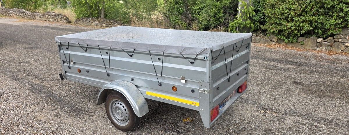 Remorque basculante 252x128 avec rehausses et bache 2