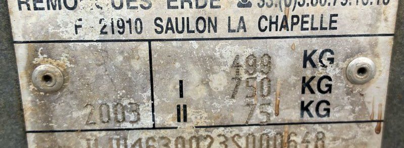 Remorque Erde 163 + bâche fourgonnette 2