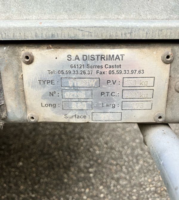 Remorque idéal déchets verts 2,5m3 2