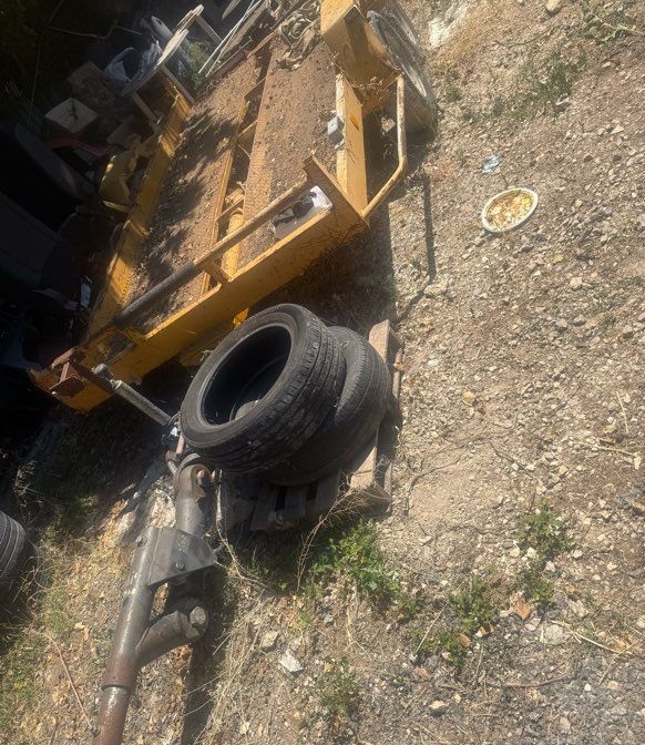 Av remorque double essieux tracteur mini pelle 2