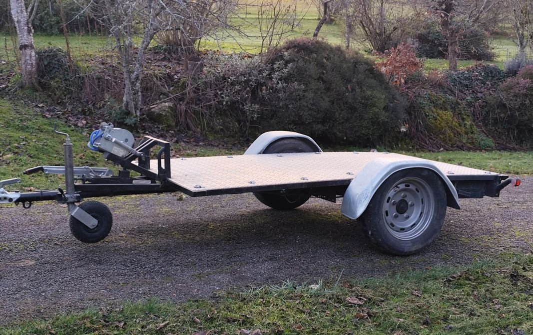 Remorque plateau alu basculant 500kg