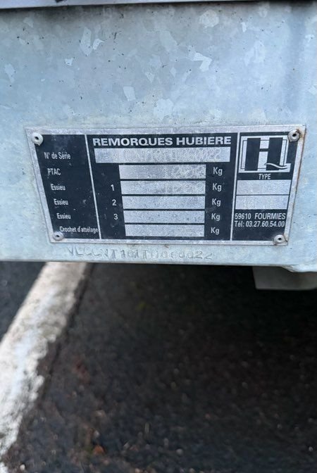 Remorque basculante hubiere 4
